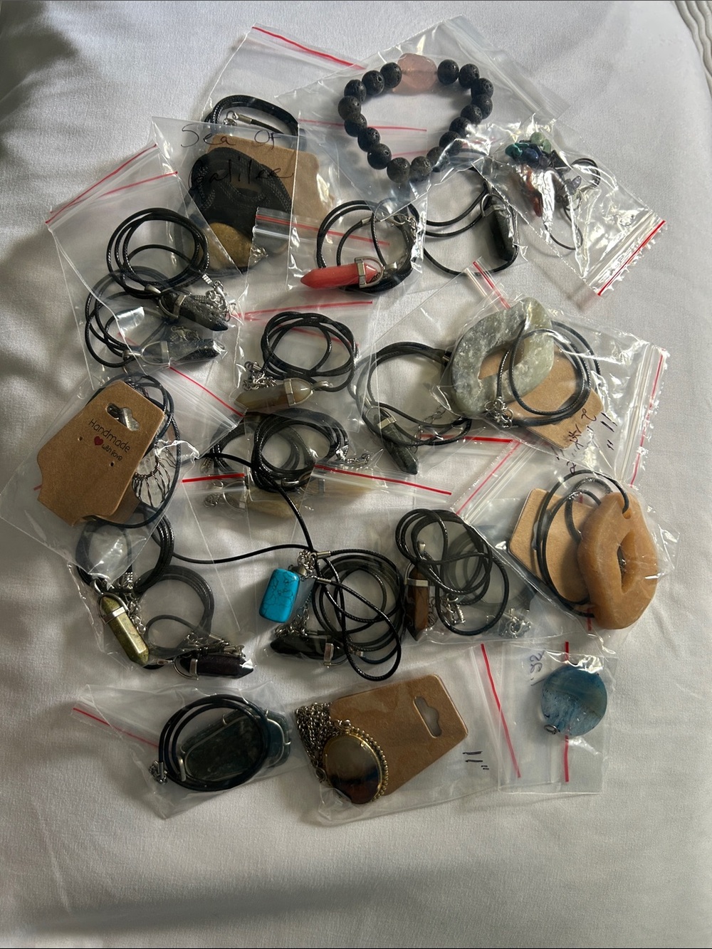 Natural Stone Necklace/ Bracelet Resellers Lot Of 24